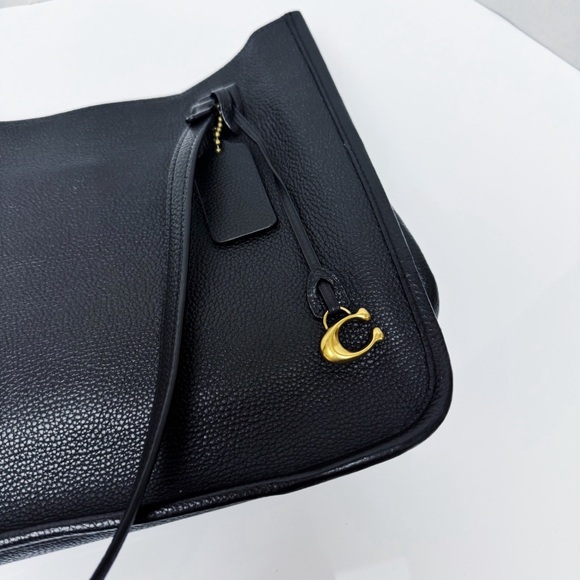 Coach - Tyler Carryall Black Leather Tote Bag - Picture 3 of 11